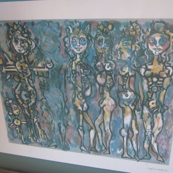 Rene Portocarrero - Cuban Artist - Framed Print main image 1